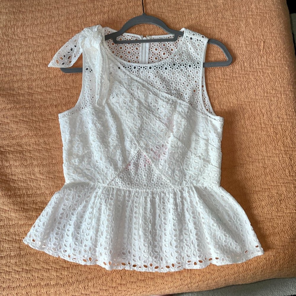 Lilly Pulitzer White Blouse Sleveless 8 NWT